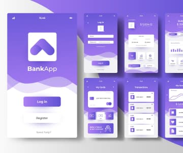 Interface concept of banking app 